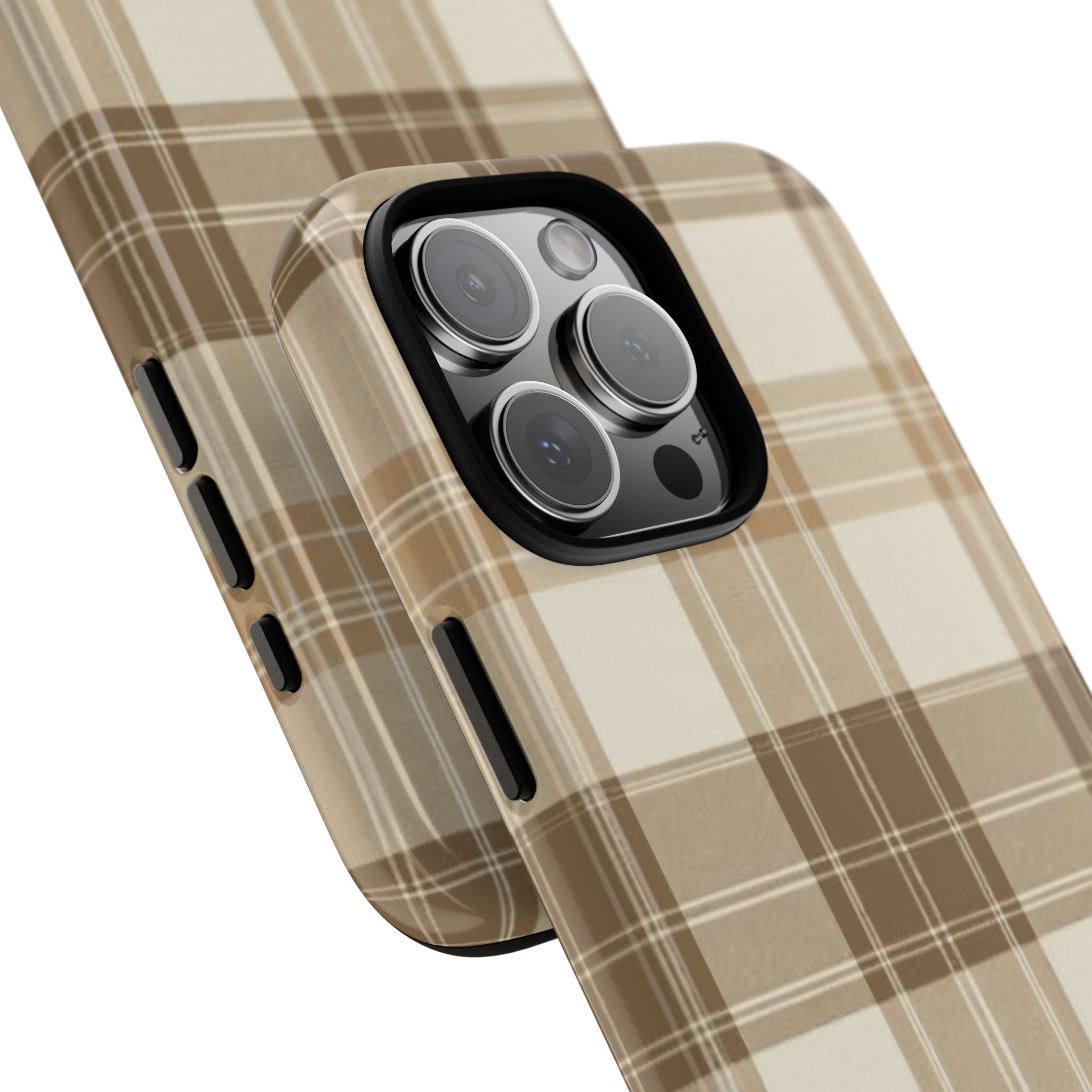 Tough Phone Case - Beige Plaid Case