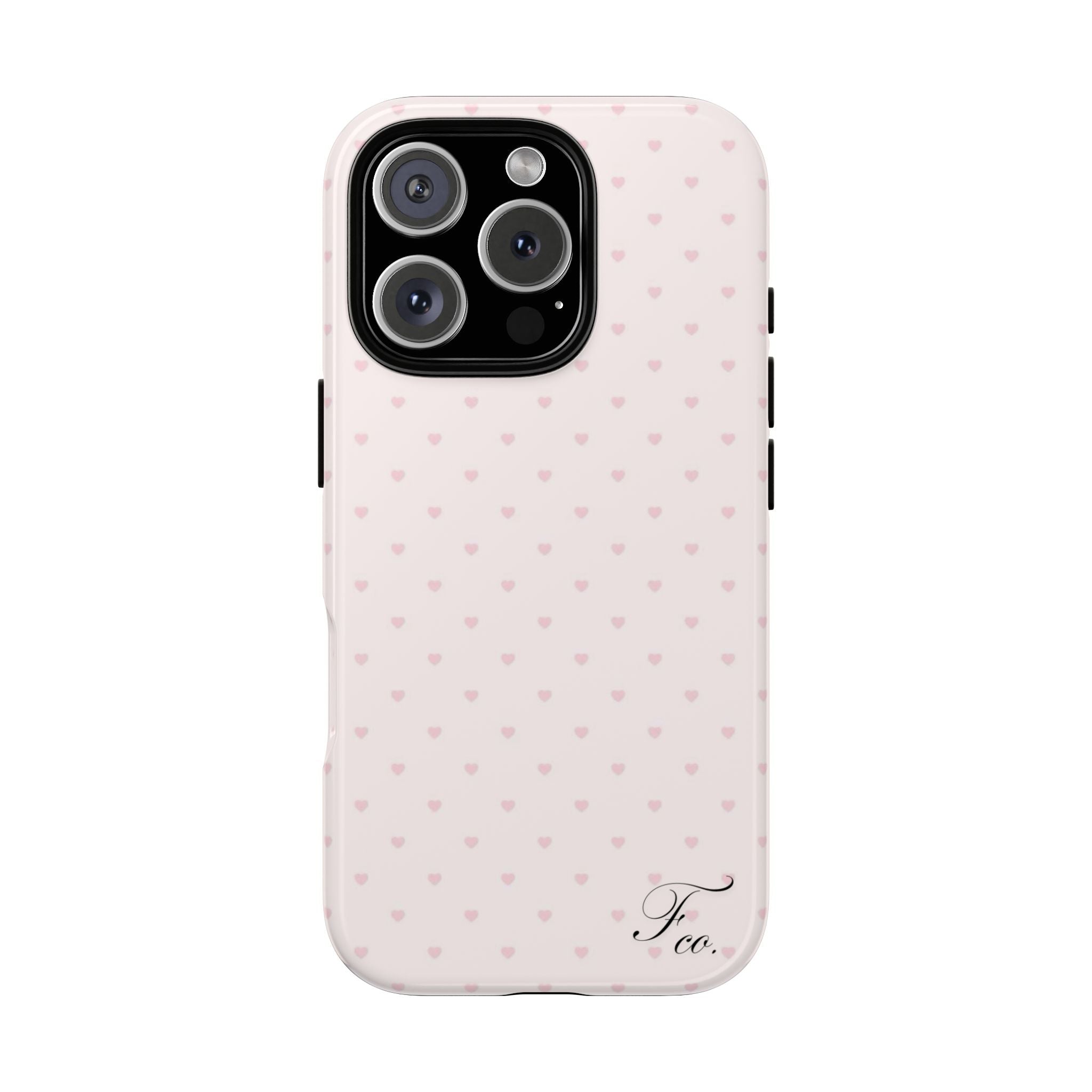 Tough Phone Case - Light Pink Hearts
